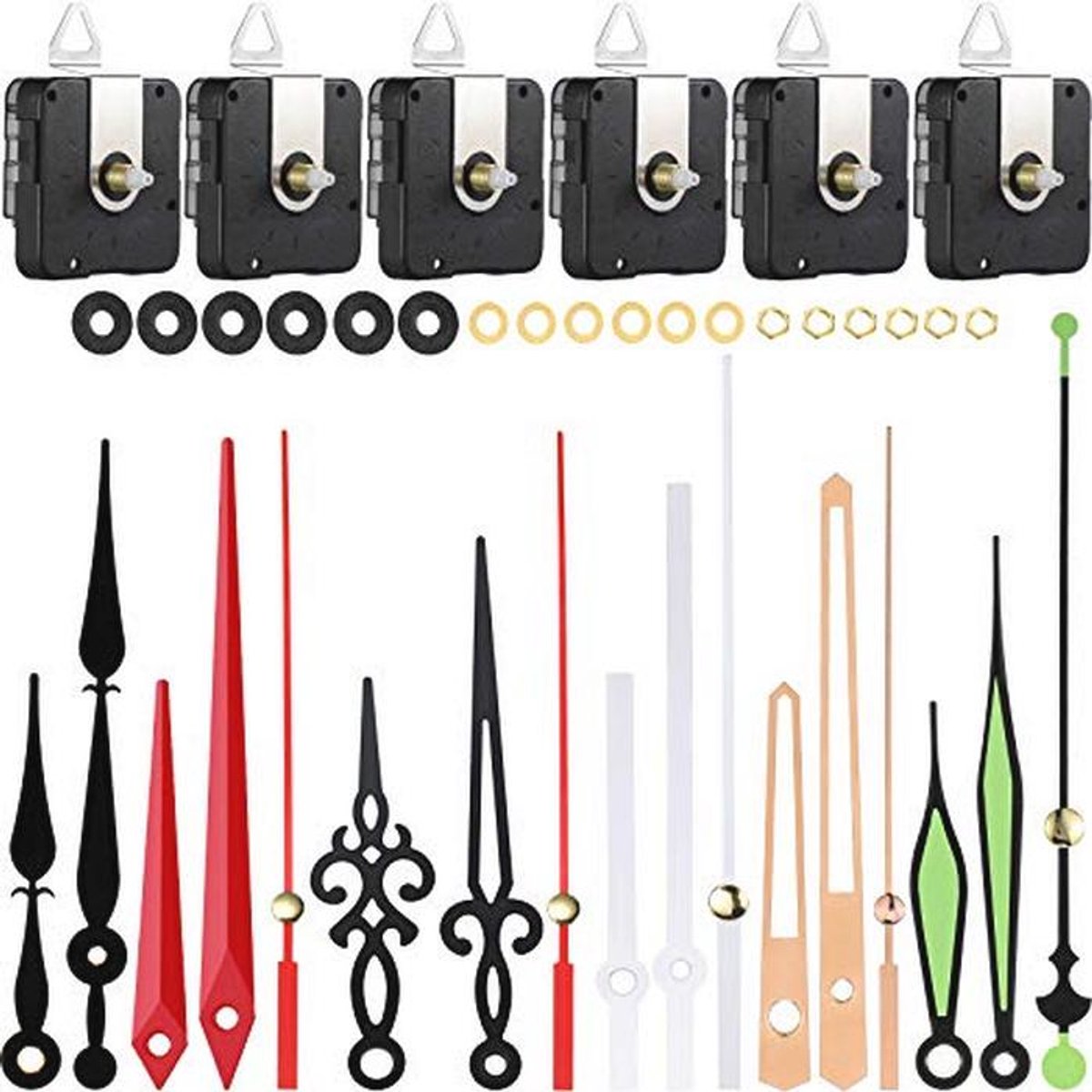 Hoog Koppel Lange As Klokmechanisme met 6 Verschillende Handen en Accessoires