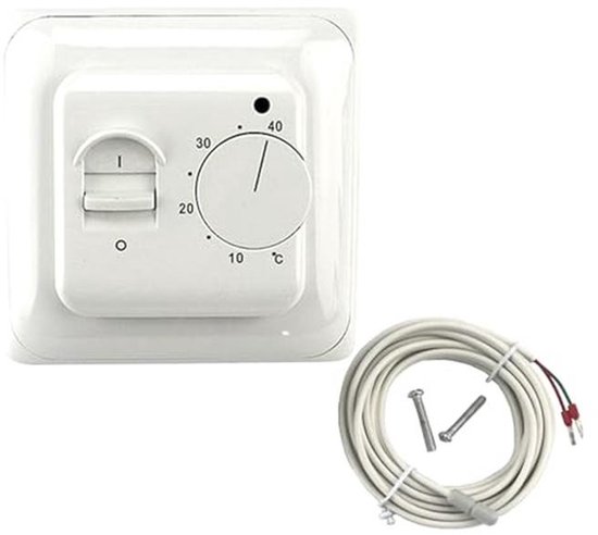 Manueller Raumthermostat Für Elektrische Fußbodenheizung Mit Sonde AC 220v 16a Mechanischer Fubodenheizungs Thermostatregler Energieklasse A 90992993