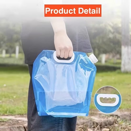 Opvouwbare waterjerrycan - Waterreservoirs 10 Liter Flexibele Waterjerrycan met Dicht Deksel en Kraanschakelaar -Waterreservoir voor nood -Outdoor life - Noodpakket -Noodpakket voor thuis --Draagbare Drinkwaterzak voor Noodsituaties van Merkloos — afbeelding 2