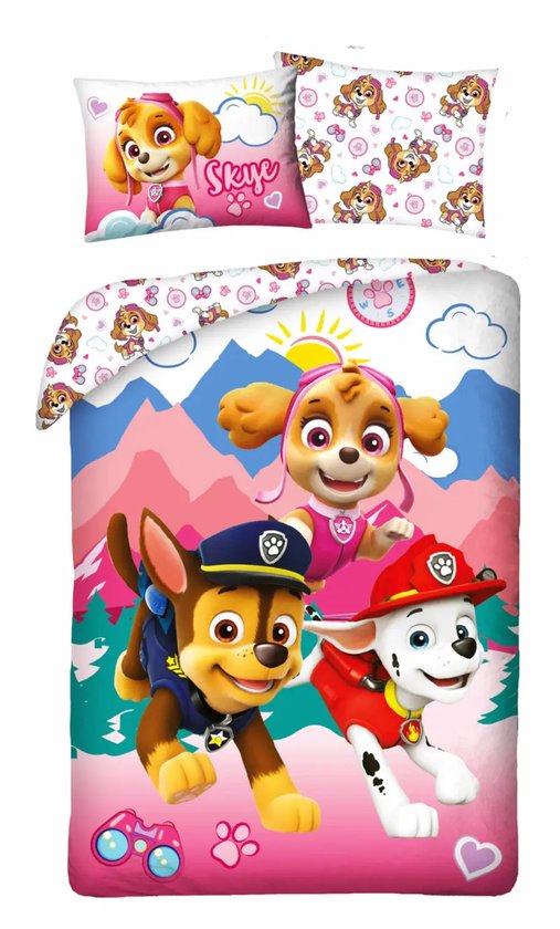 Paw Patrol dekbedovertrek Mountains 140 x 200 cm - 70 x 90 cm van Merkloos — afbeelding 3