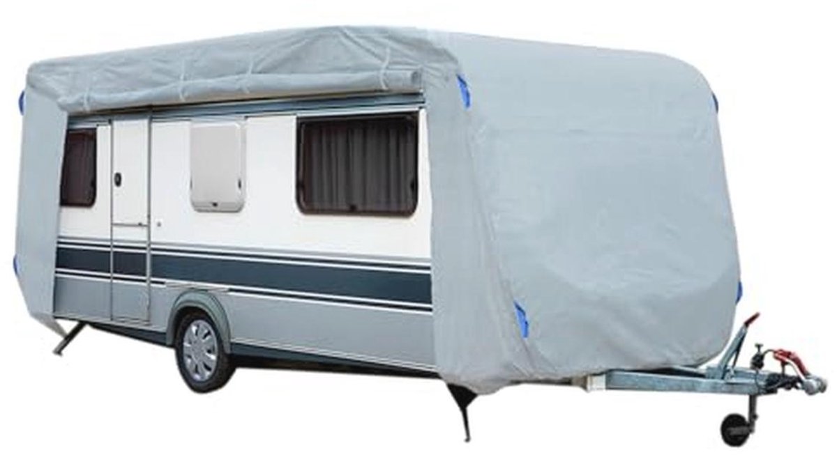 Duurzaam Afdekzeil voor Caravans en Campers - Bescherming tegen Stof en Vocht, Ademend en UV-bestendig (M 550 x 250 x 220 cm)