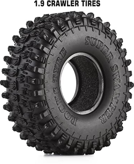 1,9 inch RC Banden Set voor 1/10 RC Crawler - Slijtvast, Duurzaam en Met Uitstekende Tractie — afbeelding 5