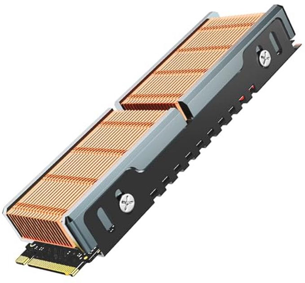 M.2 Koellichaam voor SSD met Koperen Ribben - Passieve Koeling voor Nvme SSD's