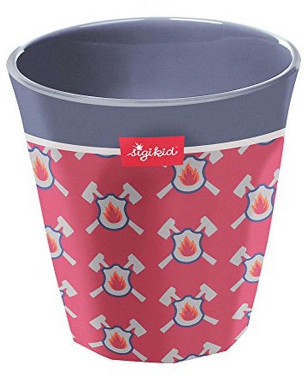 Melamine Drinkbeker Brandweerman voor Kinderen - Blauw/Rood