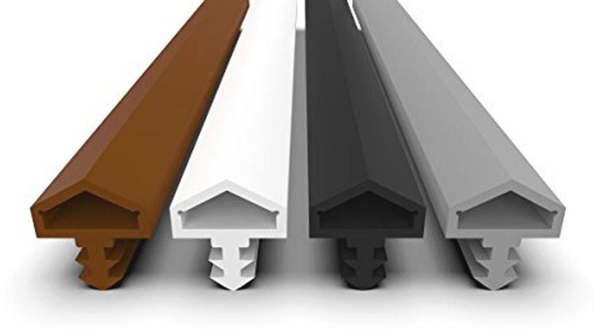 Deurafdichting 5m - 4mm groefbreedte, 7mm groefdiepte en 12mm vouw voor huisdeur en kamerdeur