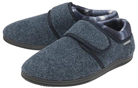 Pantoufles orthopédiques ajustables pour hommes diabétiques avec fermeture Velcro