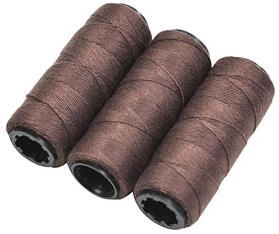 3 Rollen Naaigaren voor Pruiken en DIY Projecten - Kleur Bruin | bol