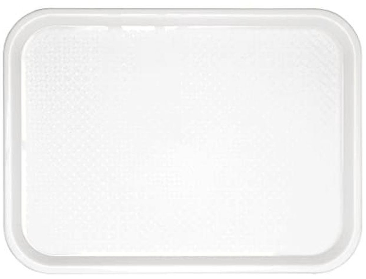 Grote Serveerschaal Wit 350x450mm - Kunststof Fast Food Tray
