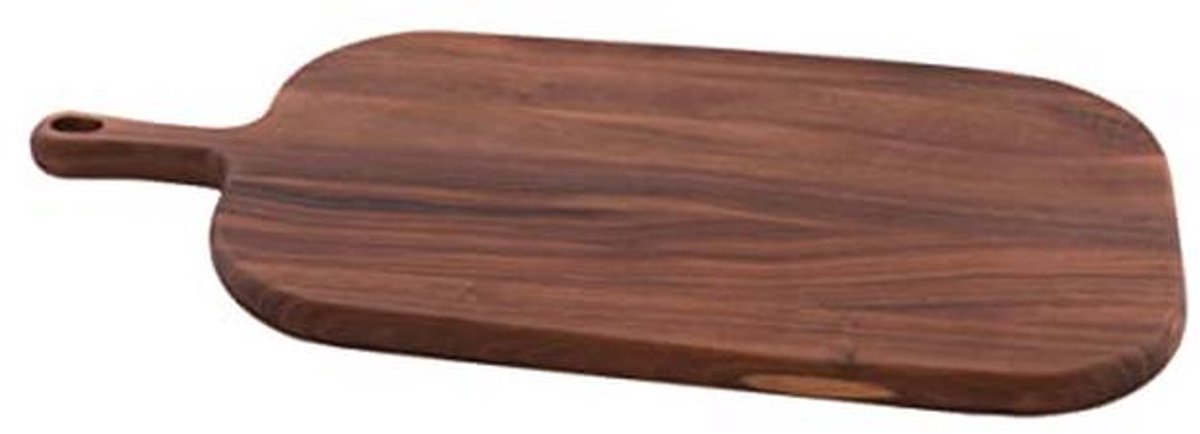 Houten serveerschaal met walnoten handvat, 32x18.5cm - Perfect voor hapjes en kaas