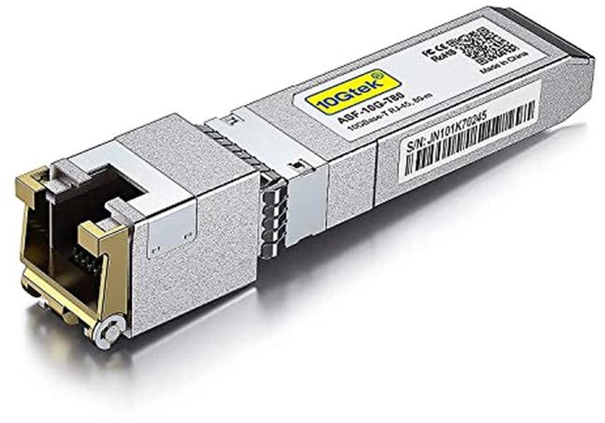 10GBase-T SFP+ Transceiver voor RJ-45 Kobalt - 80 Meter, Copper CAT.6a