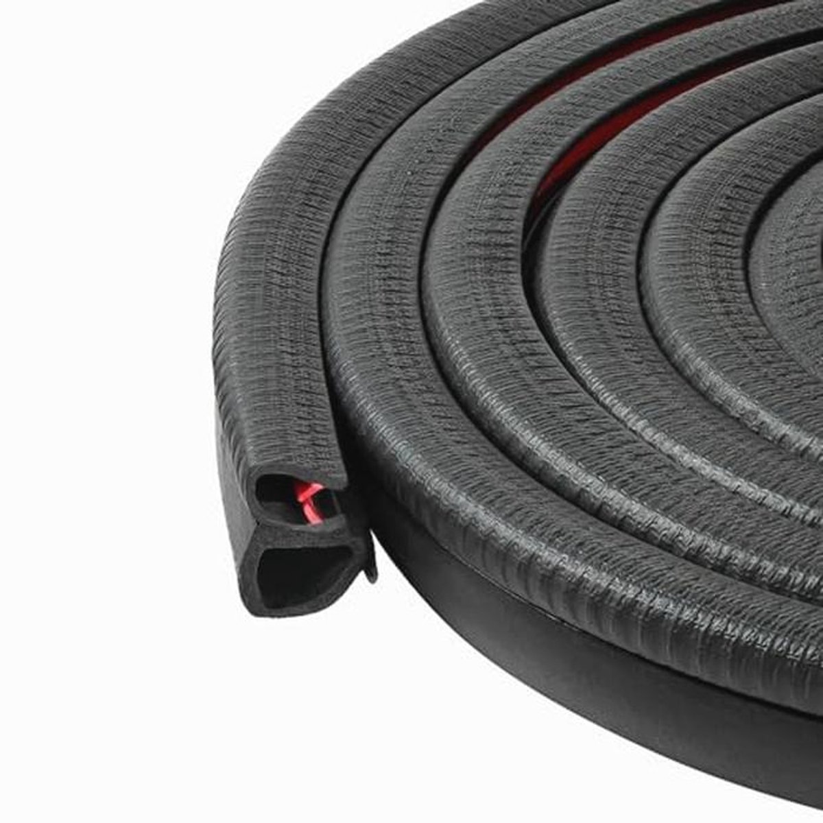 Horizontale deurafdichting rubber 1,6 cm lamphoogte - U-vormige afdichting