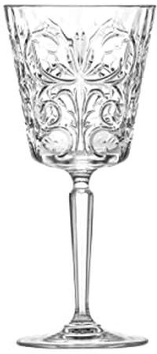 Set van 6 Kristallen Wijn Goblets - Tattoo Design - 29 CL Vaatwasmachinebestendig