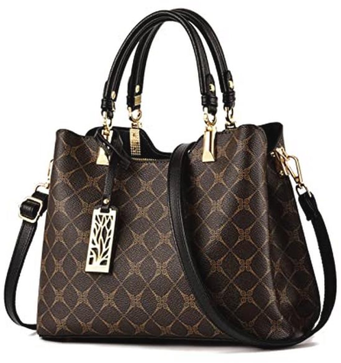 Elegante Dames Handtas, Moderne Tote Tas, Medium PU Leer, Schoudertas met Hanger
