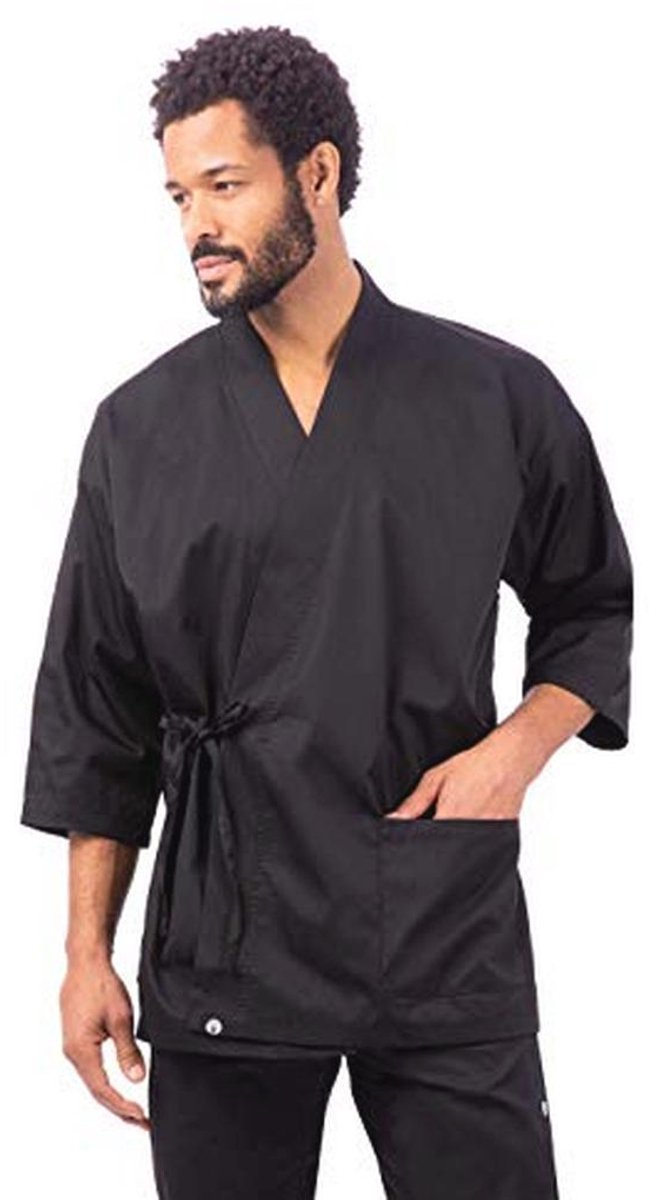 Unisex Sushi Jas in Zwart - 2X-Large Maat