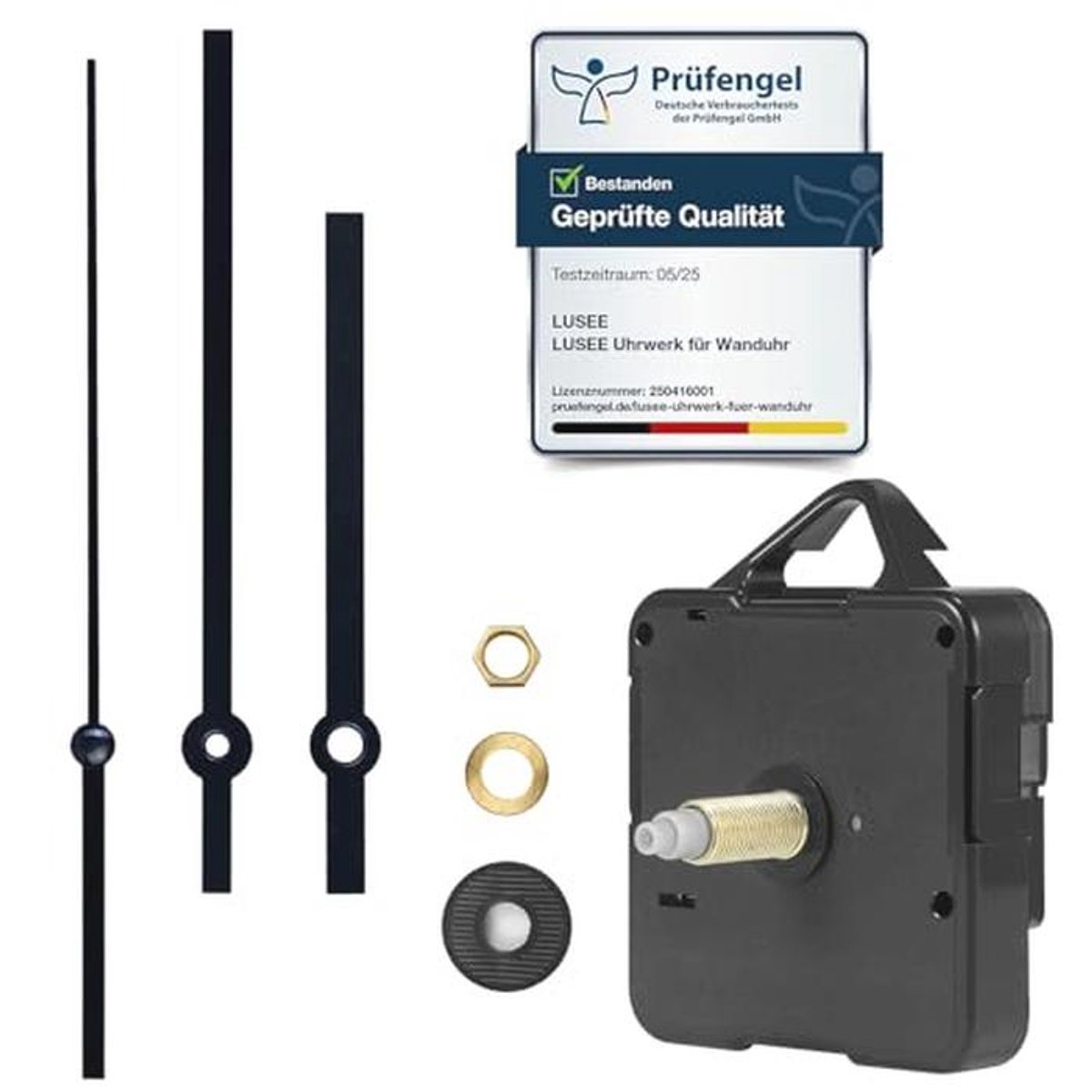 Geruisloos wandklok uurwerk met wijzers - Quartz mechanisme vervanging accessoires voor knutselen