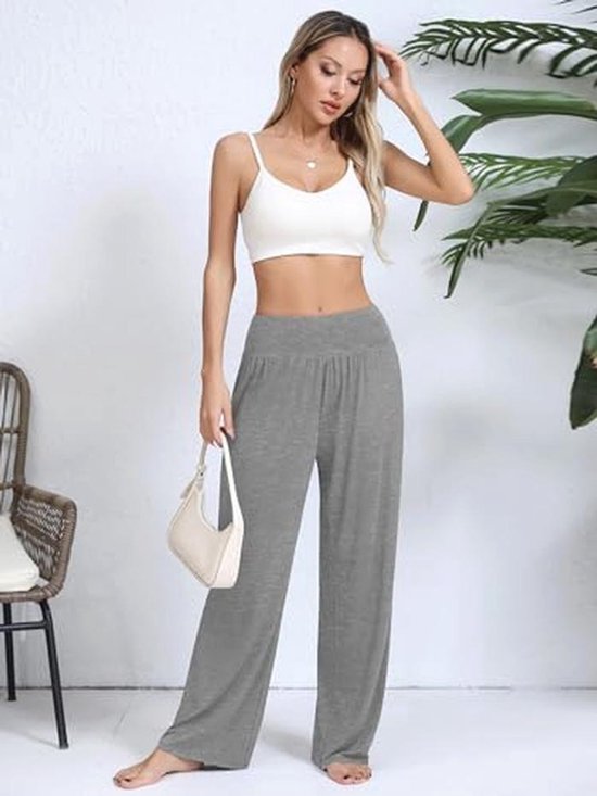 Dames Yoga Broeken, Joggingbroeken, Sportbroeken, Casual Broeken met Hoog Taille en Wijde Pijpen — afbeelding 3