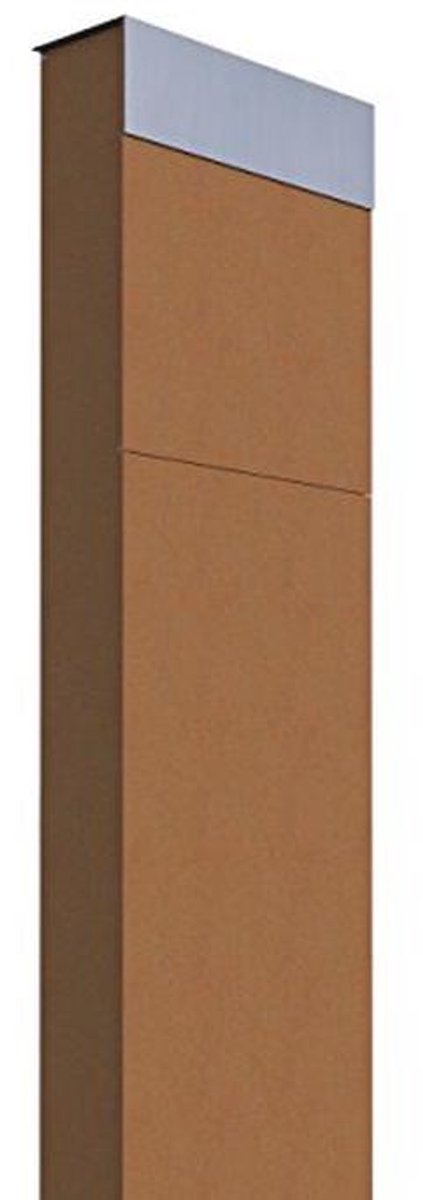 Staande brievenbus van gepoedercoat staal met modern design