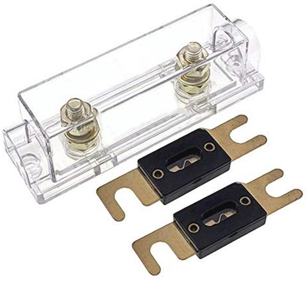 Vergulde ANL Zekeringhouder voor Auto - 100A Geschikt voor 0/2/4 Gauge Draad