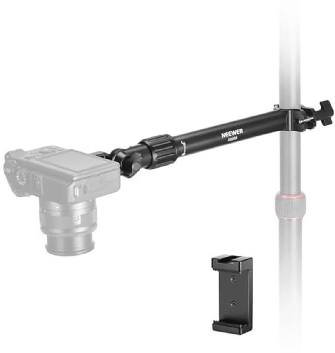 Verstelbare Camera Mount Arm met Clip - 11"/28cm voor Bureaustandaard - 180° & 360° Draaibaar