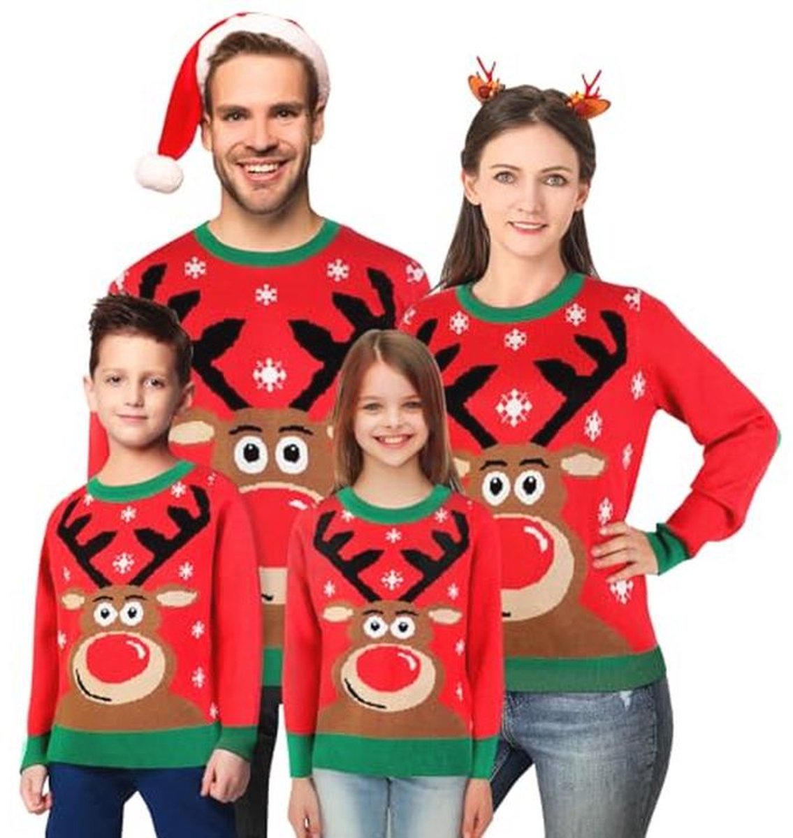 Gebreide kersttruien voor dames, heren en kinderen - Lange mouwen, diverse ontwerpen (S-XXL)