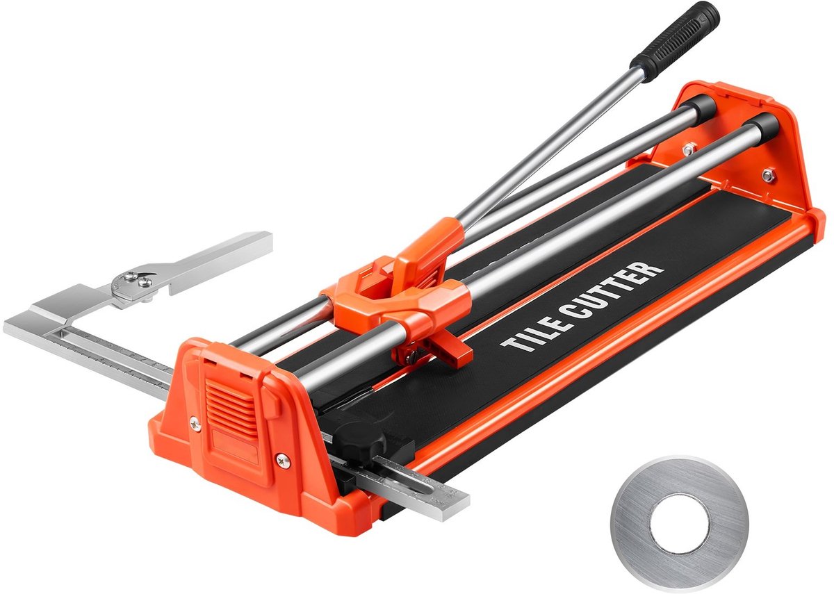Tegelsnijder - Handmatig - Snijlengte 43,2 cm - Dubbele Geleiderails - Wolfraamcarbide Snijwiel - Antislip Handgreep - Stabiele Drukbalk - Voor Wand- en Gepolijste Tegels