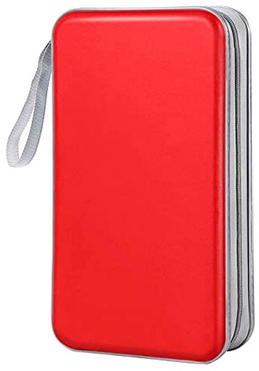 Compact Opbergmap voor 80 CD's en DVD's - Rood