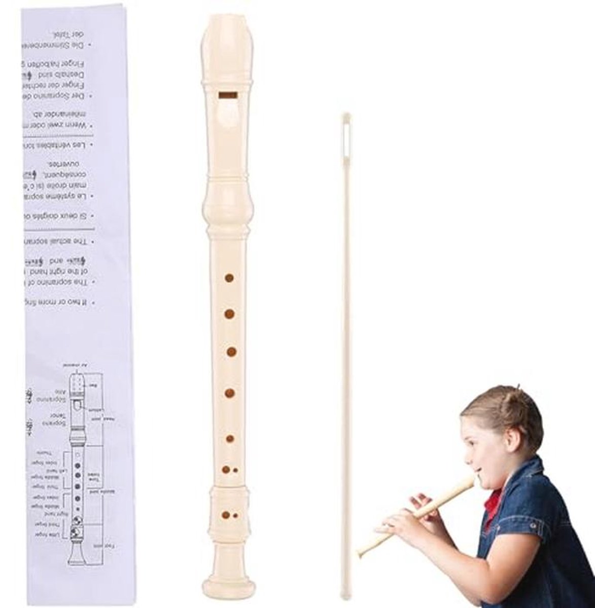 Sopraan Blokfluit - Afneembare Recorder Muziekinstrument voor Beginners en Kinderen