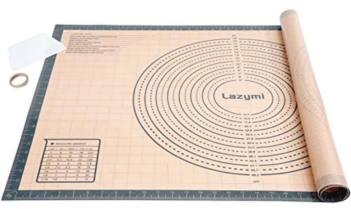 Grote Siliconen Bakmat met Antislip en Anti-aanbaklaag - 91 x 61 cm - Ideaal voor Deeg, Pizza en Fondant