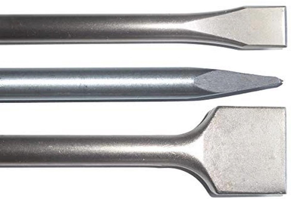 SDS MAX Beitelset 600 mm - Puntbeitels en Platte Beitels voor Beton en Steenbewerking