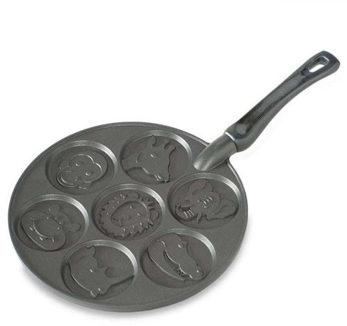 Pannenkoekenpan Dierenthema Aluminium 26,7 cm Zwart