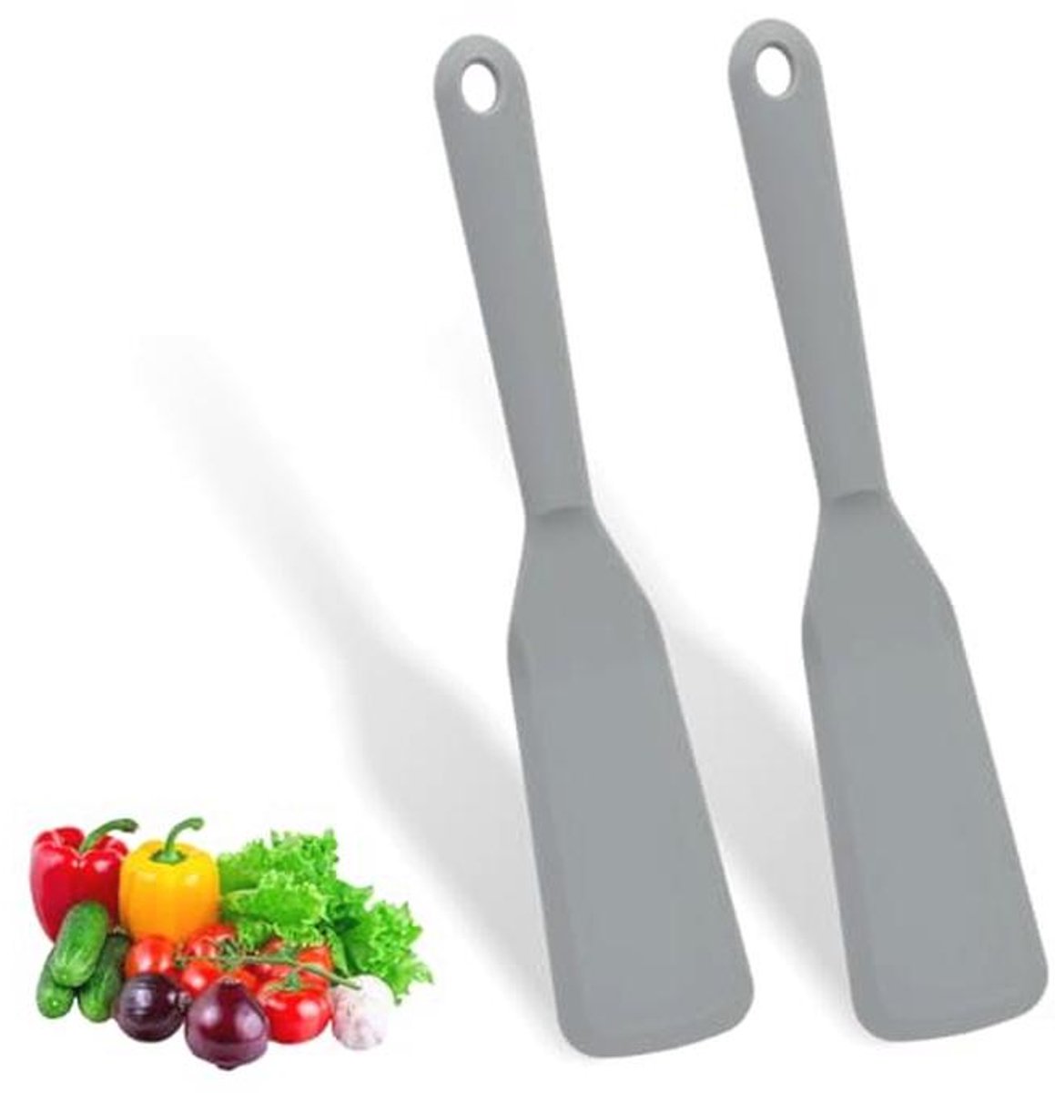 Mini Siliconen Spatels - 2 Stuks voor Koken en Bakken - Hittebestendig en Antiaanbak