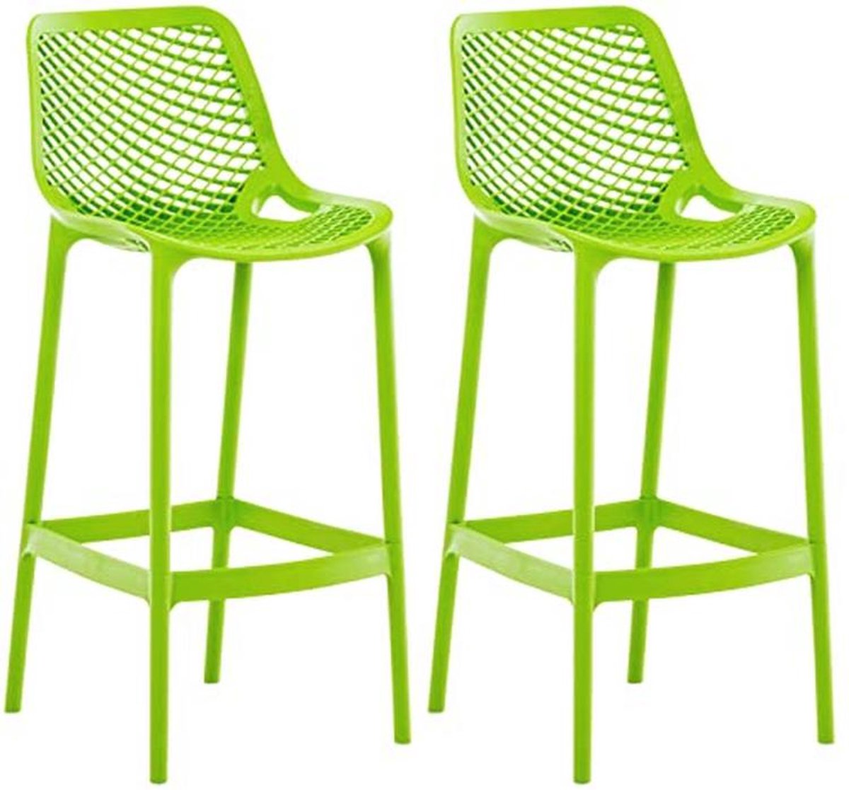 Set van 2 moderne barkrukken in groen