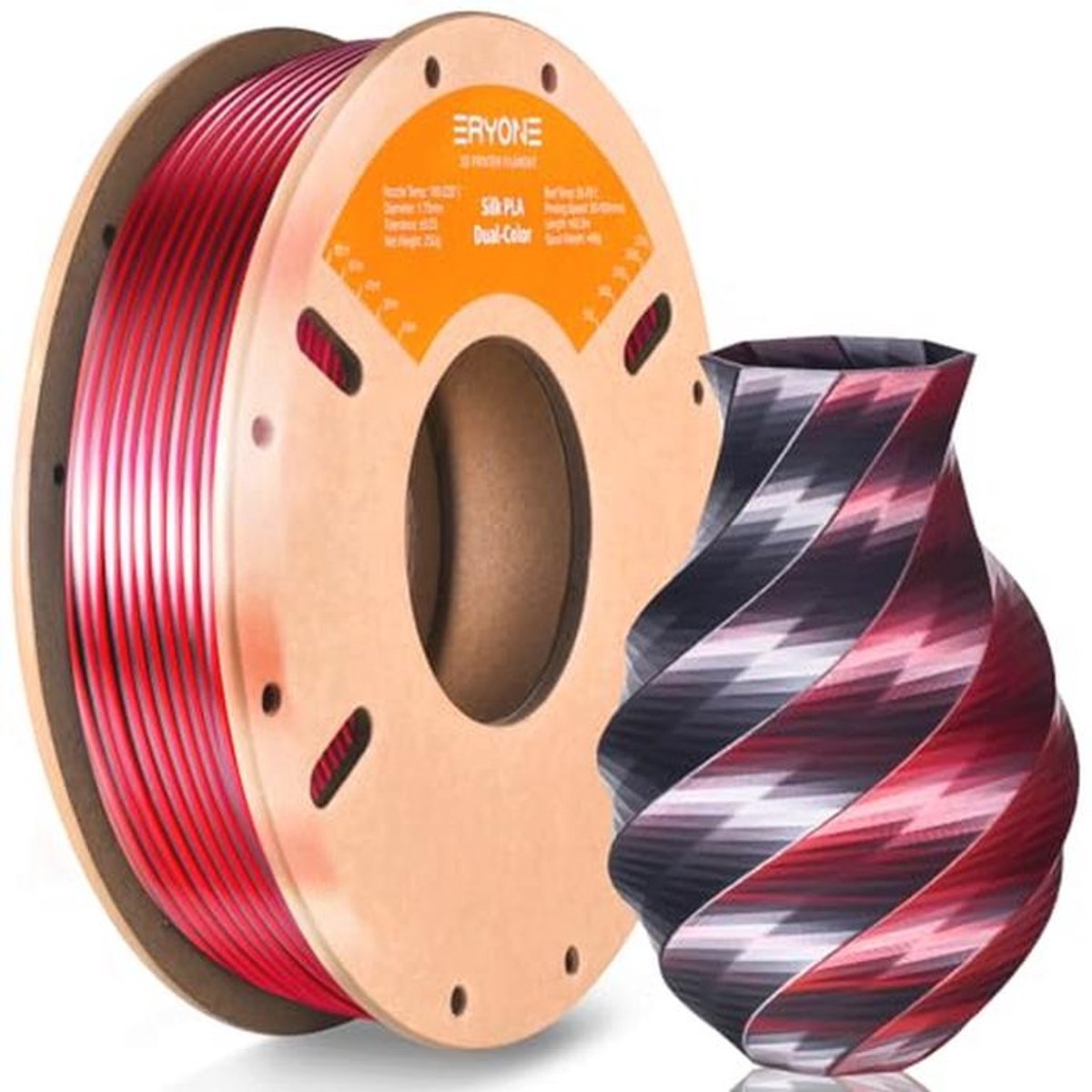 Dual Silk PLA 3D Printer Filament 1.75mm - Bicolor 250g
