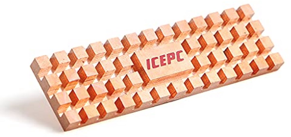 M.2 Heatsink voor PS5 2280 SSD - Pure Koper Koellichaam met Thermisch Pad voor Optimale Koeling