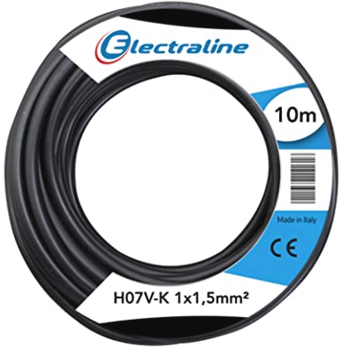 Kabel H07V-K 1x1,5 mm² 10 m - Zwart