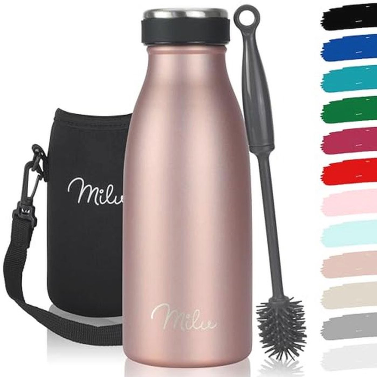 Bol.com Geïsoleerde roestvrijstalen drinkfles voor kinderen en volwassenen - Lekvrije thermosfles, verkrijgbaar in 350ml, 500ml,... aanbieding