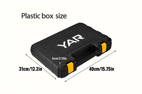 YAR Gereedschapskoffer 98-delig – Complete Toolbox – Gevulde Gereedschapsset – Handgereedschap – Schroevendraaierset – Ratel & Dopsleutelset – Koffer – Ideaal voor Klussen & Cadeau voor Mannen