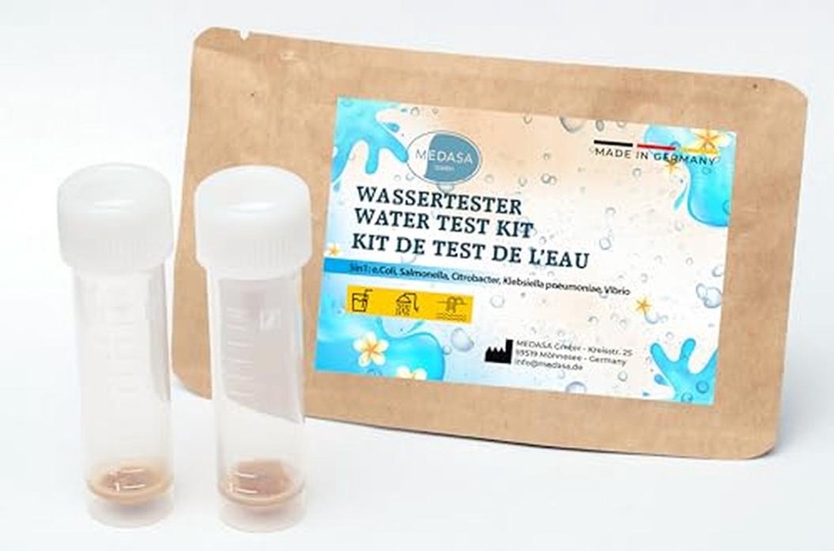 5-in-1 Waterbacterietest voor E.coli, Salmonella, Citrobacter, Klebsiella en Vibrionen