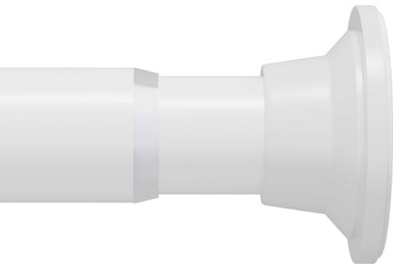 1 x douchestang zonder boren, verstelbare kledingstang zonder boren, telescopische stang voor kast, badkamer, balkon, douchegordijn - 50-70 cm, 25 mm, zwart