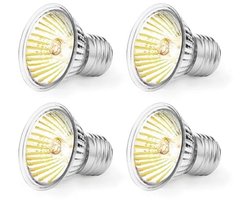 Terrariumgloeilamp E27, UVA, UVB 50 W - Dimbare Reptielenlamp voor Verwarming en Basking Spot - Geschikt voor Slangen, Hagedissen en Amfibieën (4 stuks)