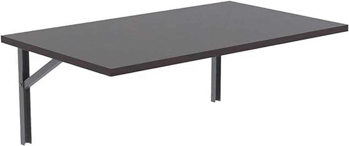 AKKE Opklapbare wandtafel ruimtebesparend inklapbureau muur rechthoekig PVC laminaat voor keuken thuiskantoor woonkamer Wengé 70cm x 40cm