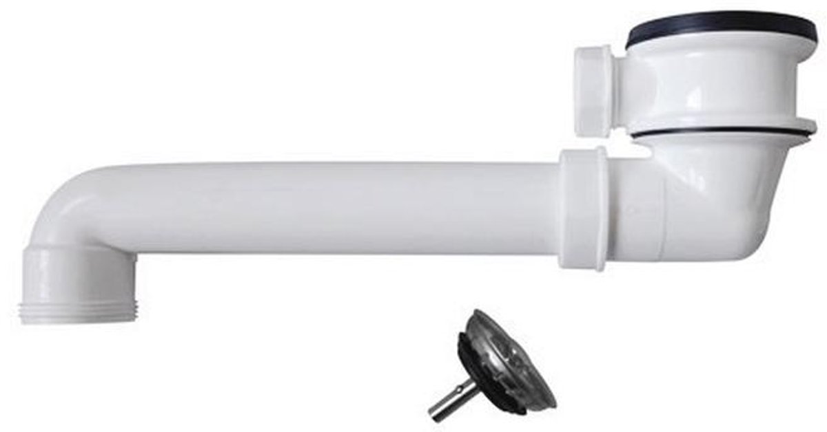 Afvoergarnituur - Stopventiel - Gootsteen Reparatie - Zeefkorf Functie - 1 1/2 inch - Zilver