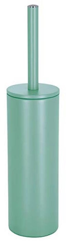 Spirella Luxe Toiletborstel in houder Cannes - zilver - metaal - 40 x 9 cm - met binnenbak | Fun en Feest