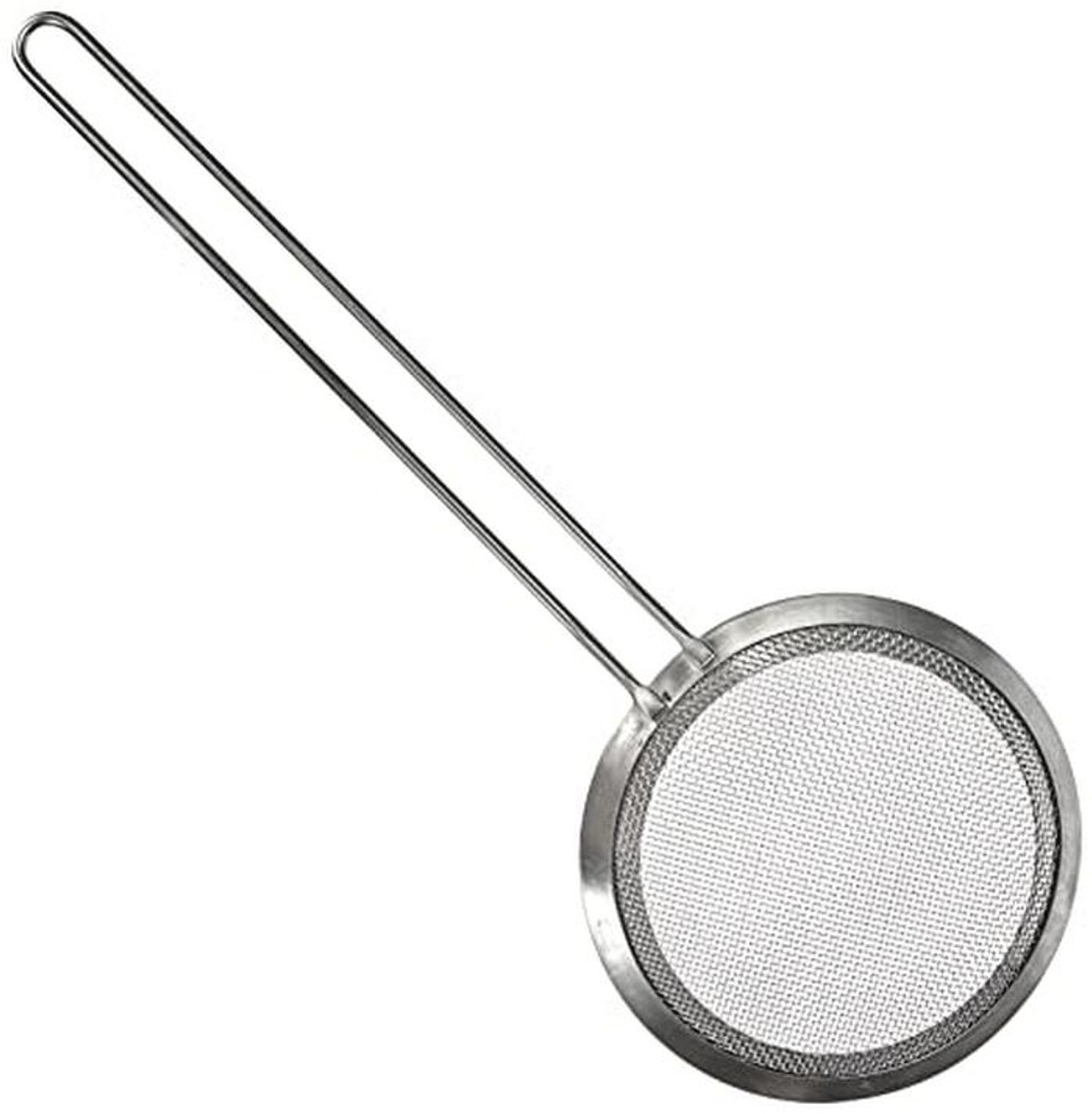 Schuimlepel van roestvrij staal - 13 cm, zilverkleurig