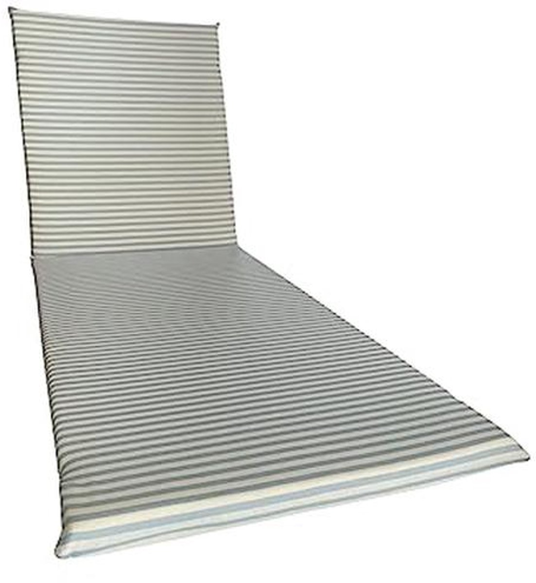 Verwijderbare Kussen voor Ligstoelen 190 x 60 cm - Katoen in Wit en Lichtblauw