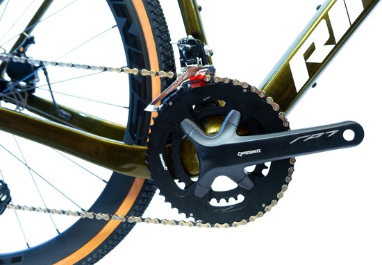 Rinos Sandman 3.0 Carbon - Gravel Fiets - Gravel Bike met SHIMANO 105 ST-R7000 - 22 versnellingen en schijfremmen - lichte fiets voor dames en heren - 700 x 40C - Kameleon Goud Groent M-54 van Rinos — afbeelding 3