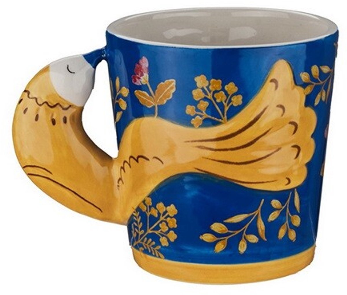 Aardewerk beker oriental bird