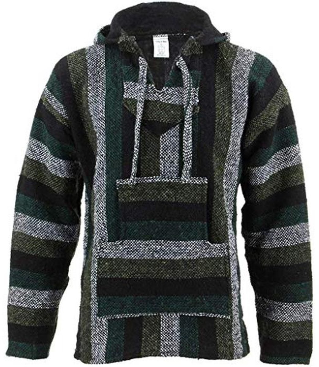 Hippie Hooded Sweater - Rainbow, One Size