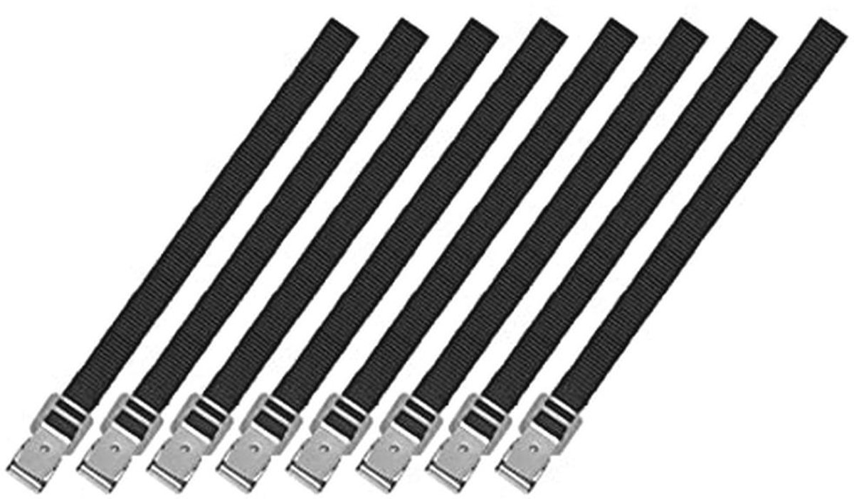 Spanbanden met metalen gesp – 8-delige set voor fietsendragers, bagage en outdoor