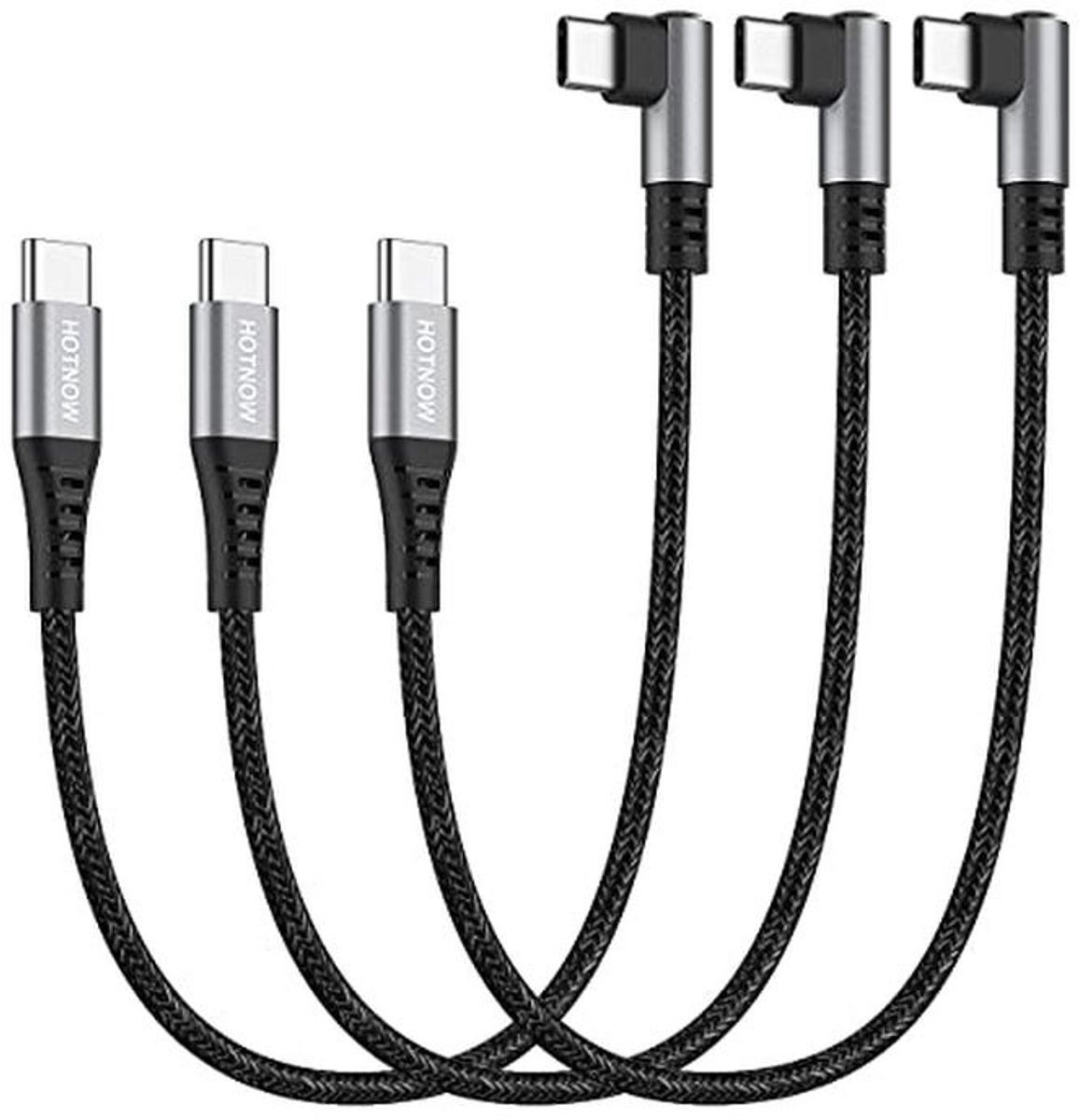 Korte USB C naar USB C Kabel 30cm - 3 Stuks, Snelle Opladingskabel voor Type C Apparaten